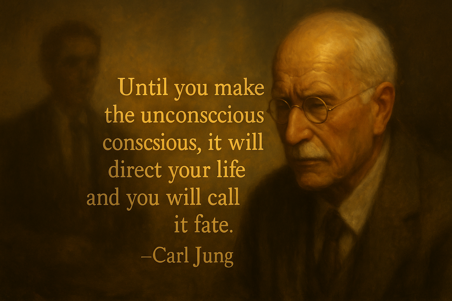Carl Jung quote about consciousness: 'Until you make the unconscious conscious, it will direct your life and you will call it fate'